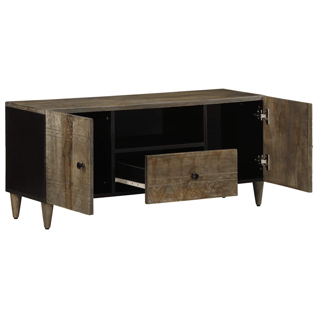 TV ormarić svijetlo sivi 105x33,5x46 cm Puno drvo Mango