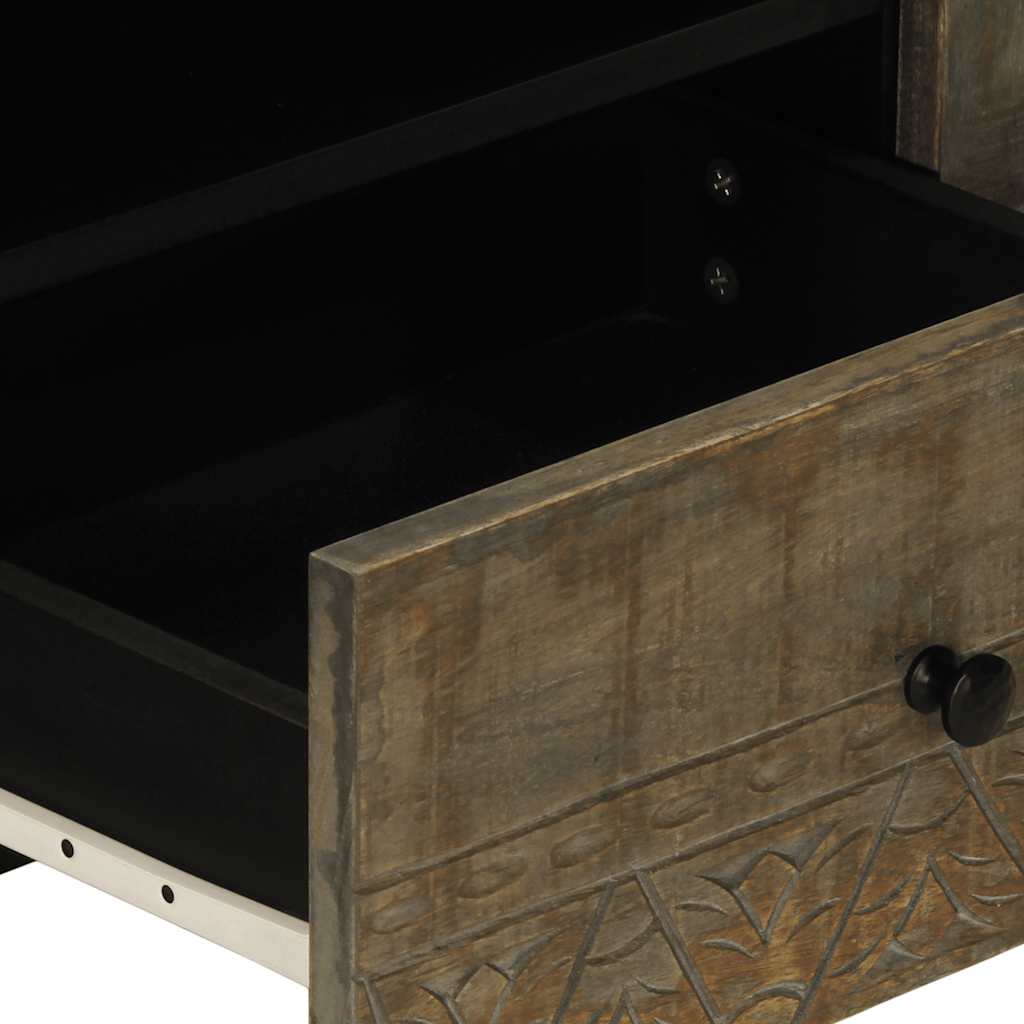 TV ormarić svijetlo sivi 105x33,5x46 cm Puno drvo Mango
