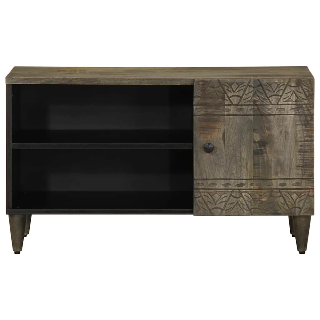 TV ormarić svijetlo sivi 80x31,5x46 cm Puno drvo Mango