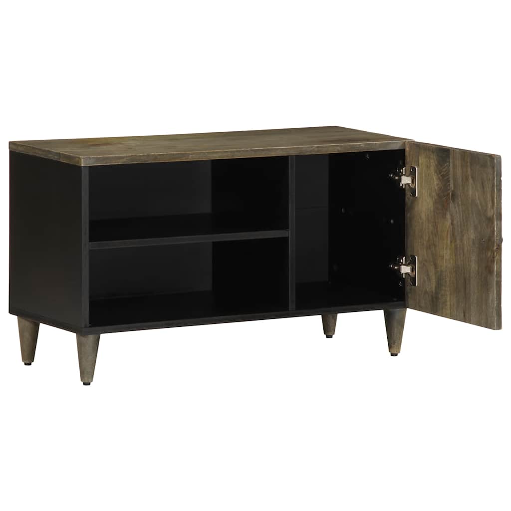 TV ormarić svijetlo sivi 80x31,5x46 cm Puno drvo Mango