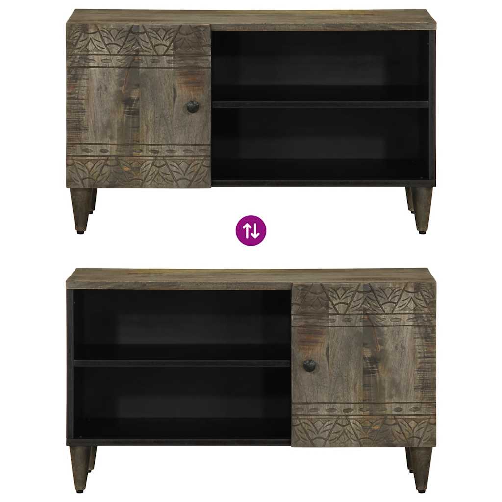 TV ormarić svijetlo sivi 80x31,5x46 cm Puno drvo Mango
