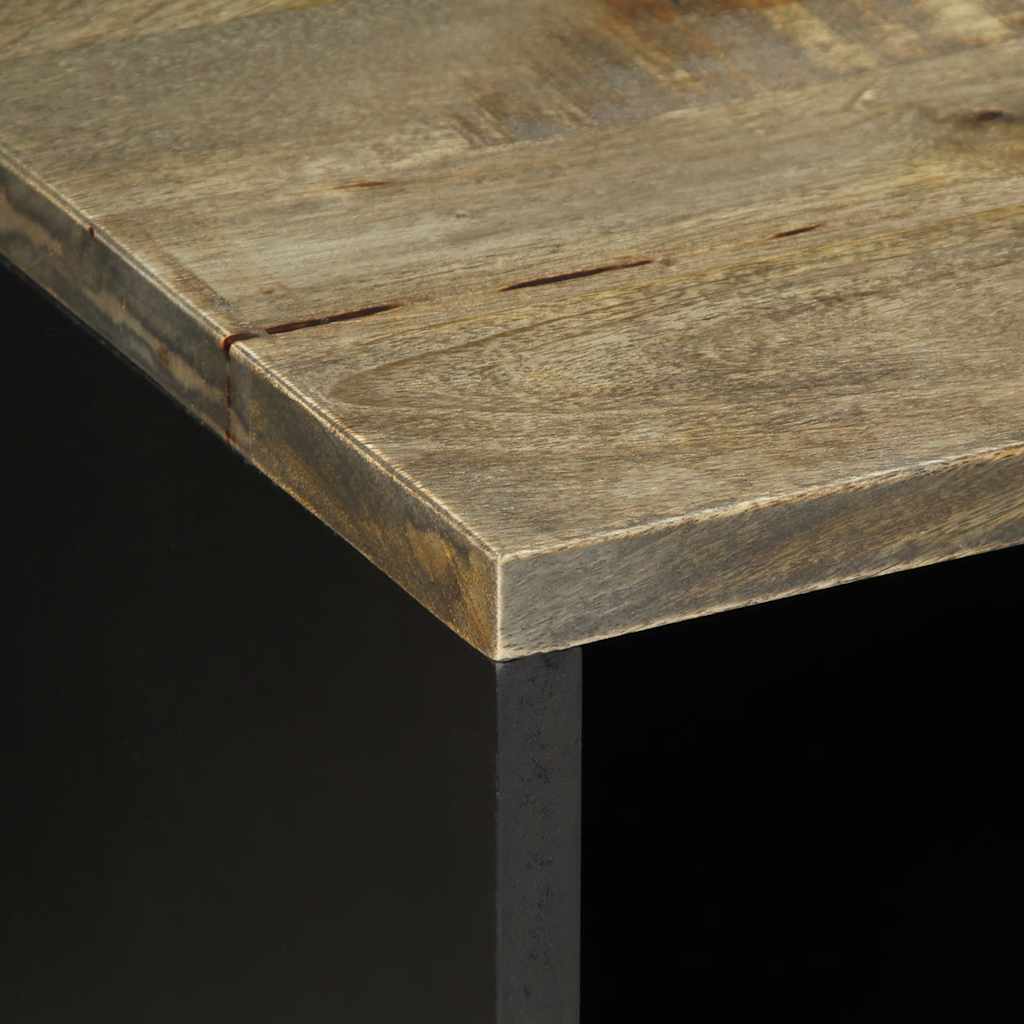 TV ormarić svijetlo sivi 80x31,5x46 cm Puno drvo Mango