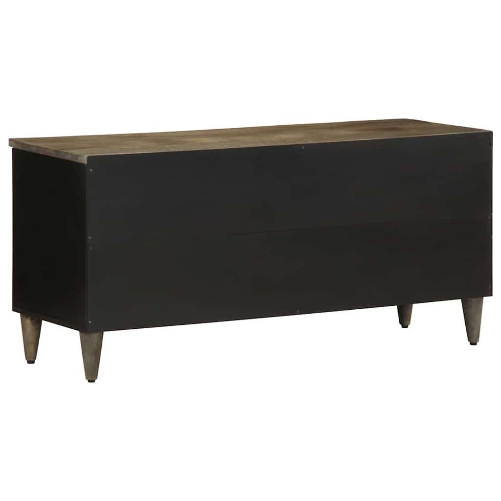TV ormarić crni 100 x 33 x 46 cm od masivnog drva manga