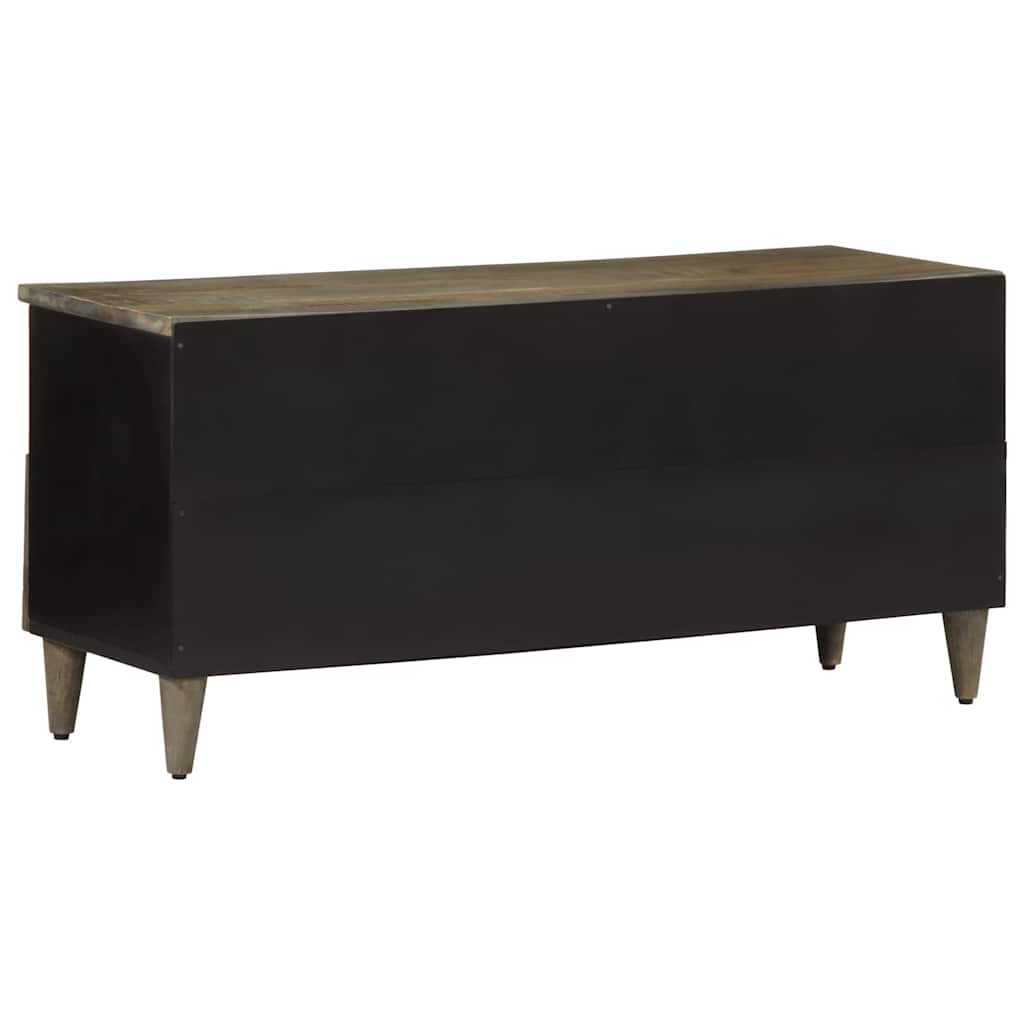 TV ormarić crni 100 x 33 x 46 cm od masivnog drva manga