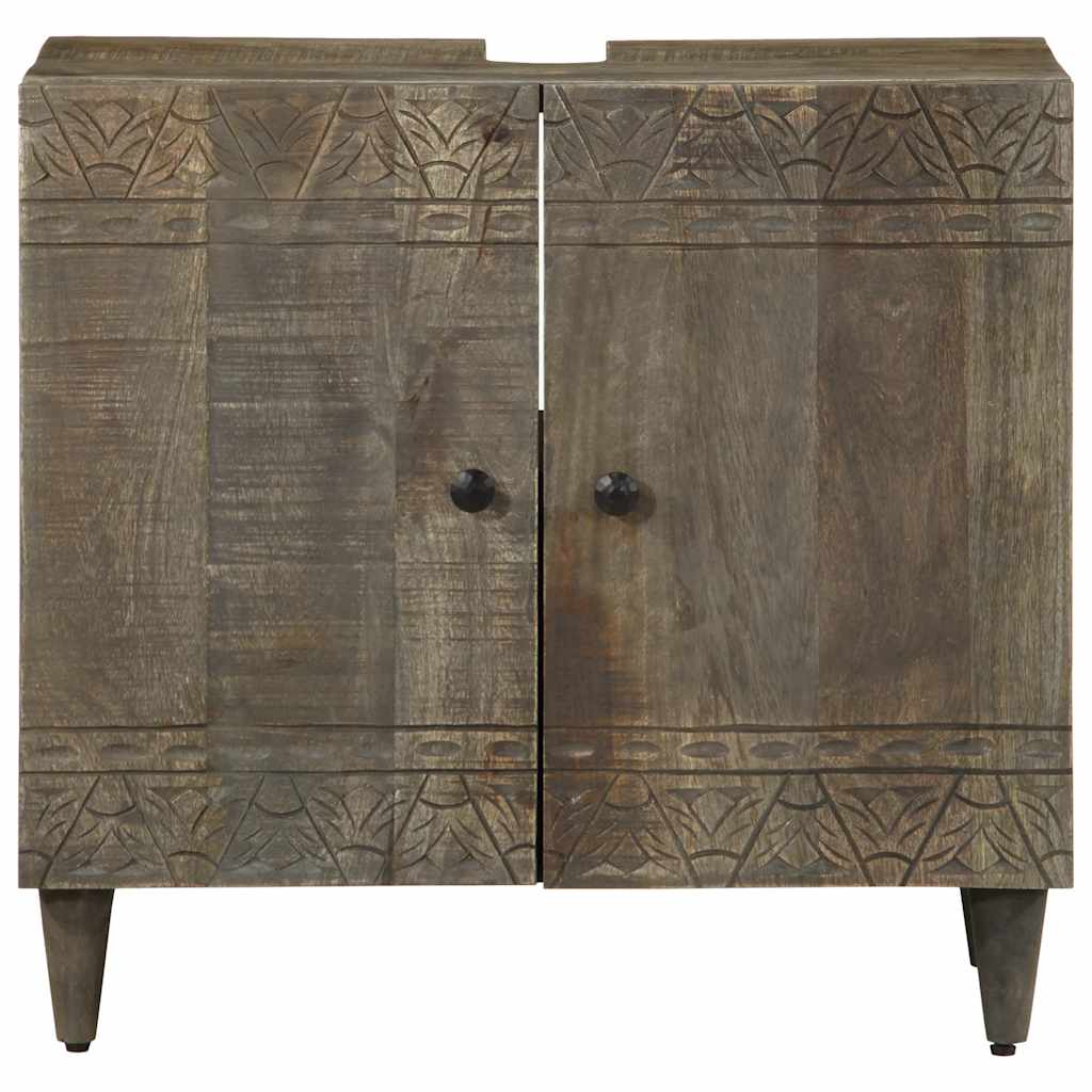 Kupaonski ormarić za umivaonik 62x33x58 cm masivno drvo manga