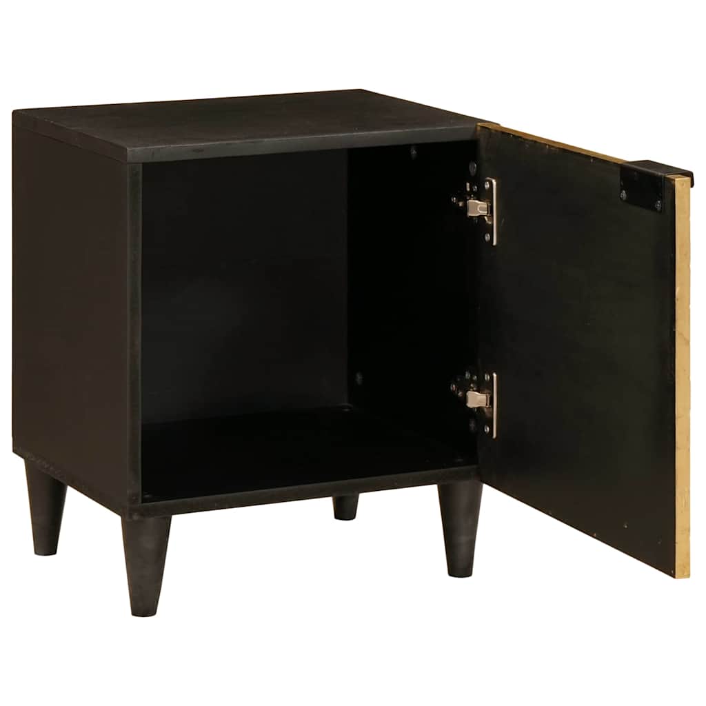 Noćni ormar 2 pcs Crna i zlatna 40 x 33 x 46 cm