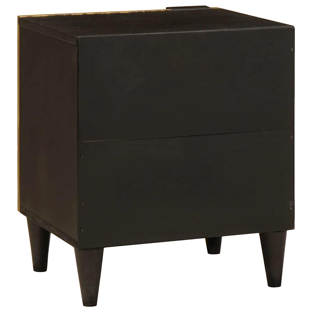 Noćni ormar 2 pcs Crna i zlatna 40 x 33 x 46 cm
