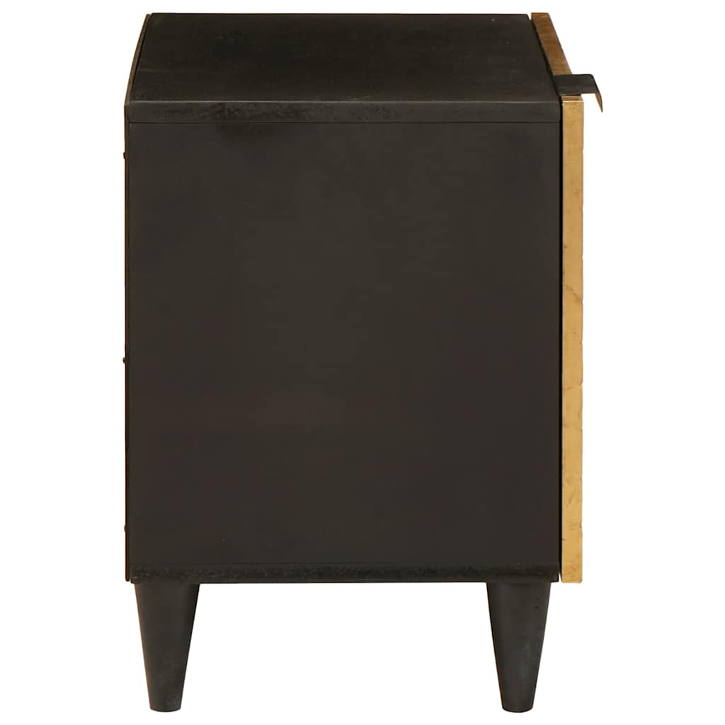 Noćni ormar 2 pcs Crna i zlatna 40 x 33 x 46 cm