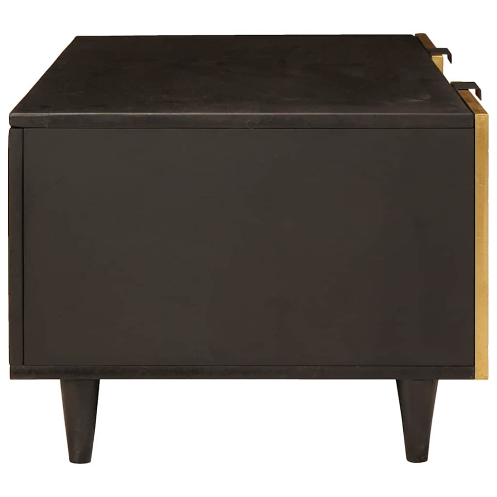 Kava Stol Crna i zlatna 100 x 54 x 40 cm Konstruirano drvo