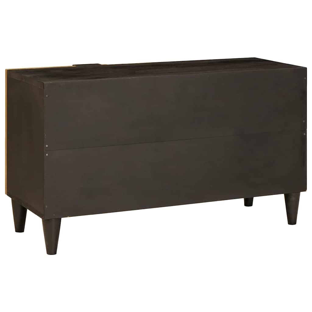 TV ormar Crna i zlatna 80 x 33 x 46 cm Konstruirano drvo