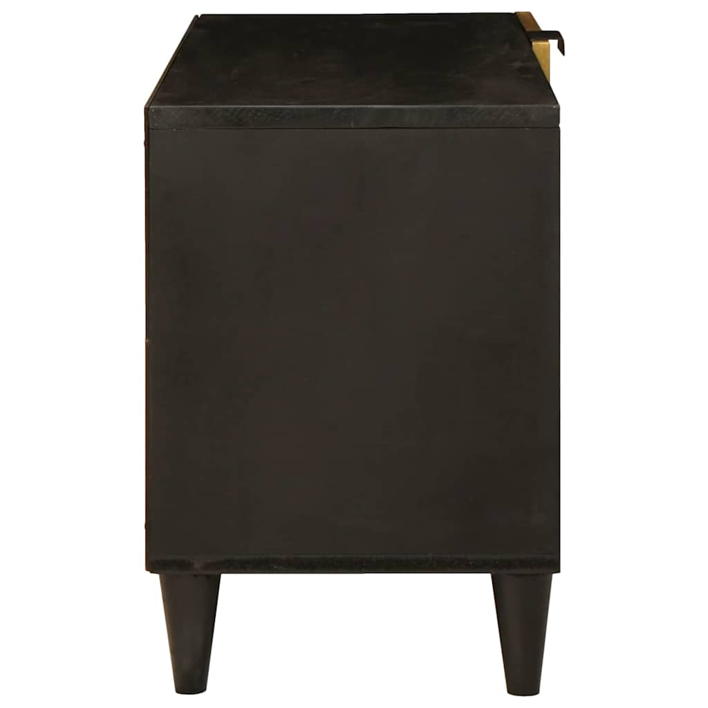 TV ormar Crna i zlatna 80 x 33 x 46 cm Konstruirano drvo