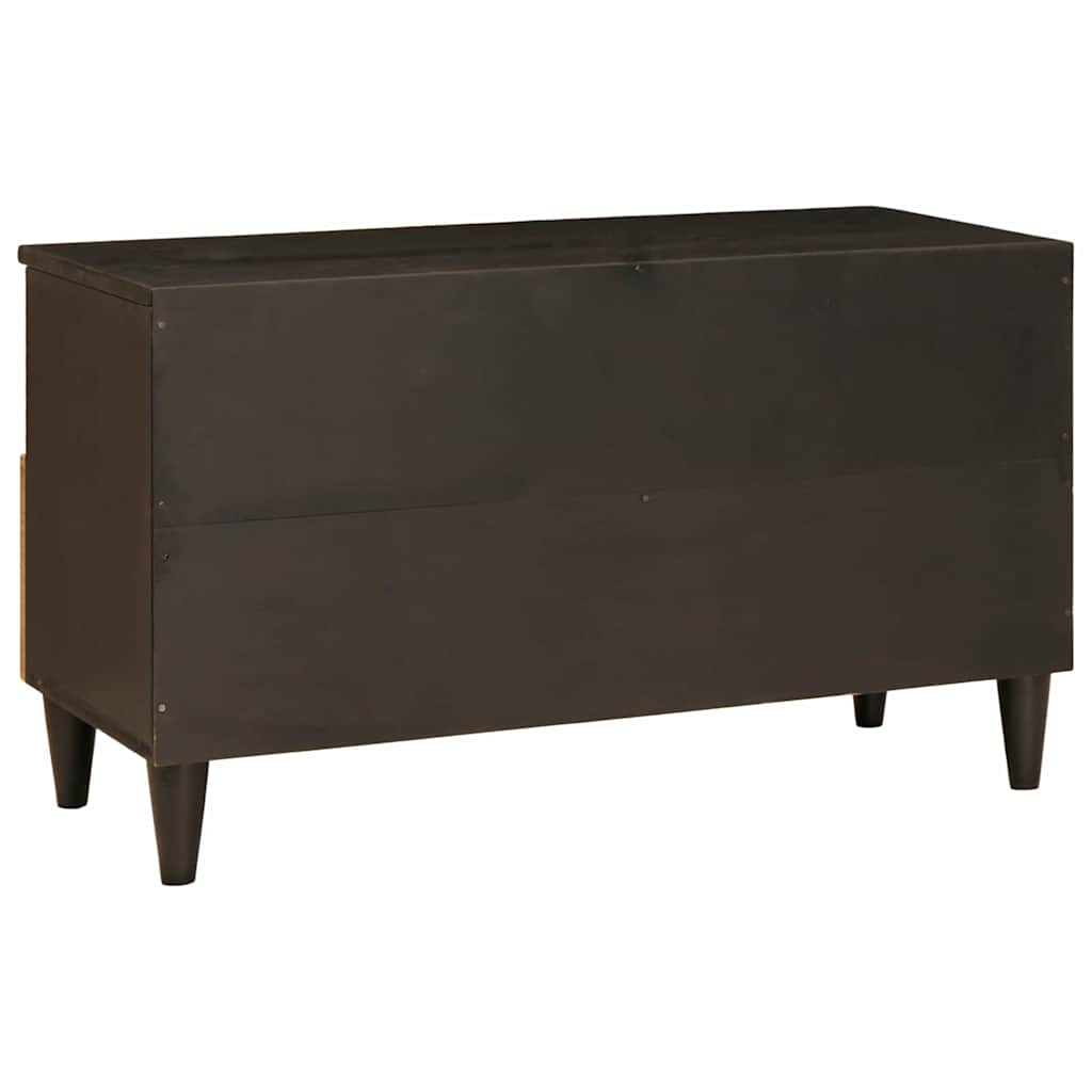 TV ormar Crna i zlatna 80 x 33 x 46 cm Konstruirano drvo