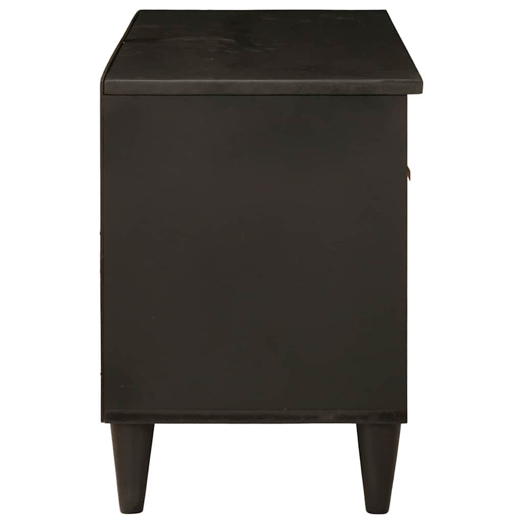 TV ormar Crna i zlatna 80 x 33 x 46 cm Konstruirano drvo