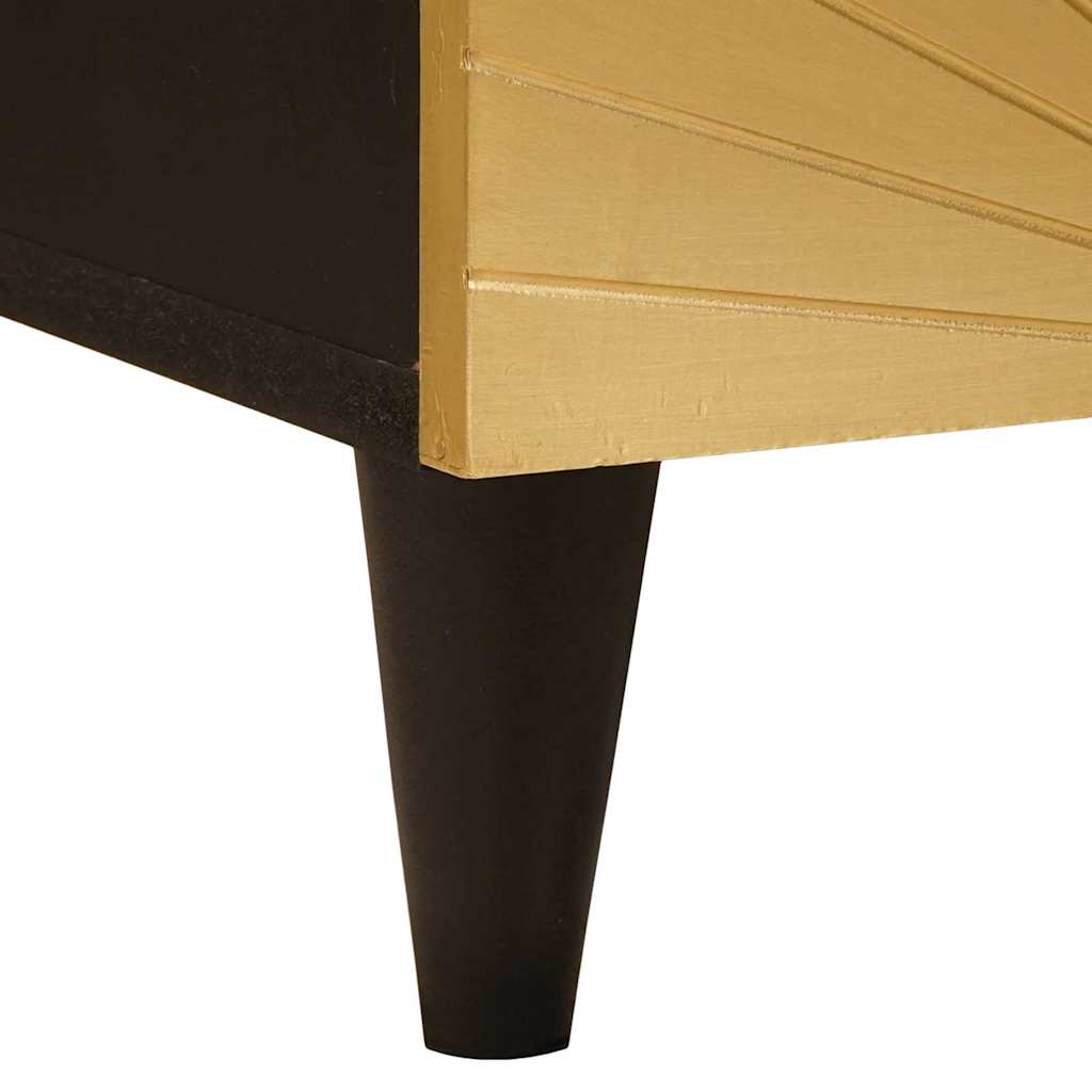 TV ormar Crna i zlatna 100 x 33 x 46 cm Konstruirano drvo
