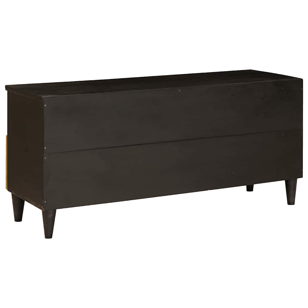 TV ormar Crna i zlatna 100 x 33 x 46 cm Konstruirano drvo