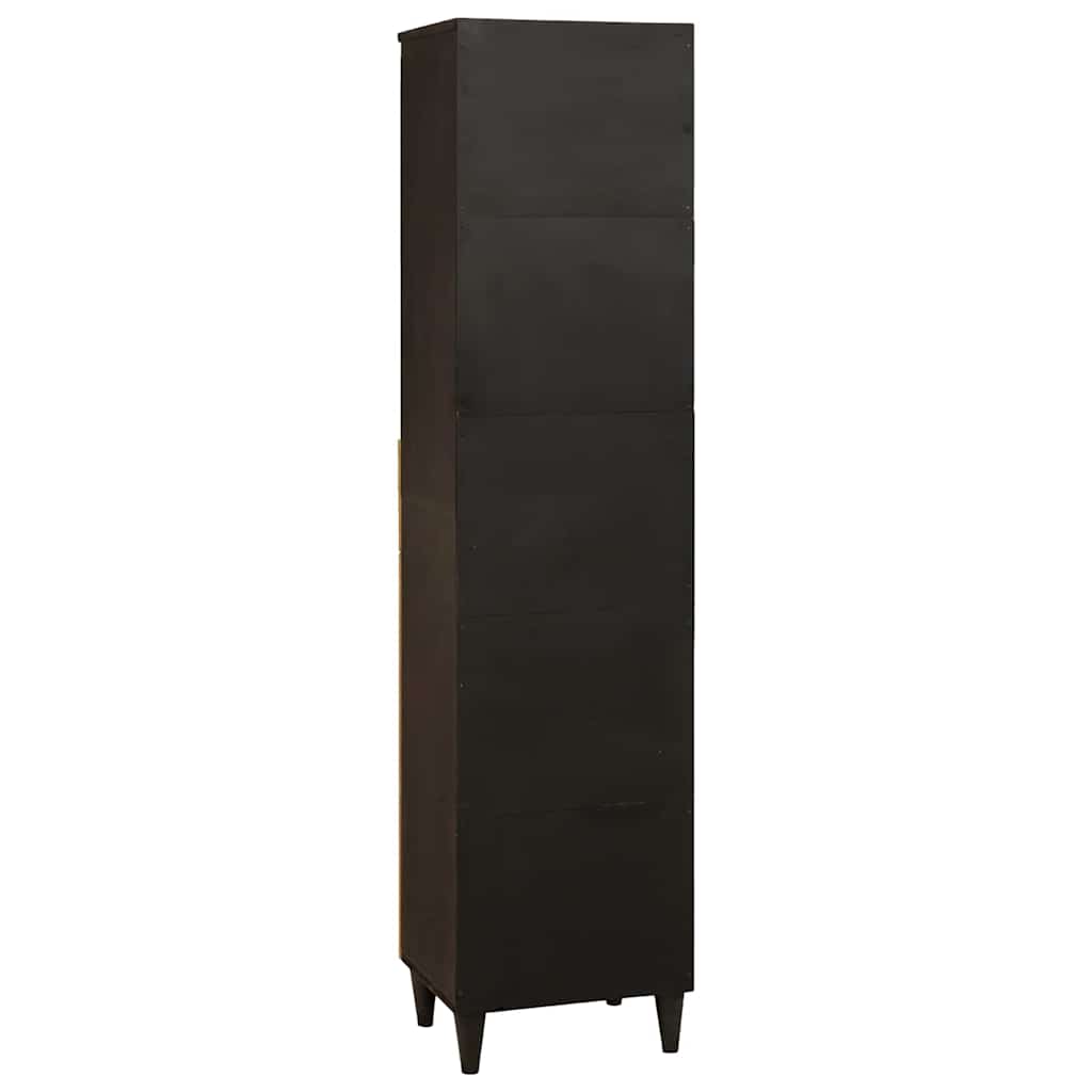 Kupaonski ormar s ladicama Crna i zlatna 38 x 33 x 160 cm