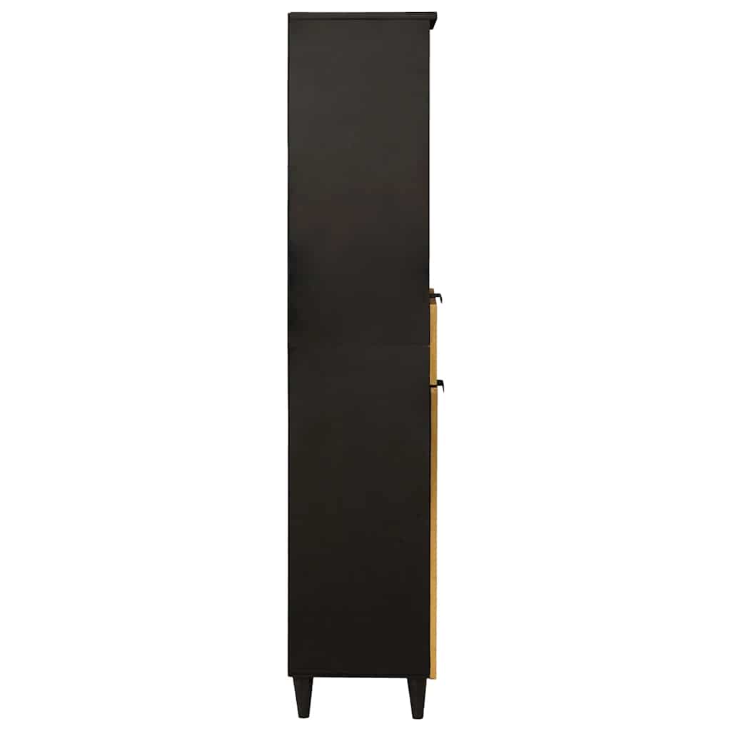 Kupaonski ormar s ladicama Crna i zlatna 38 x 33 x 160 cm