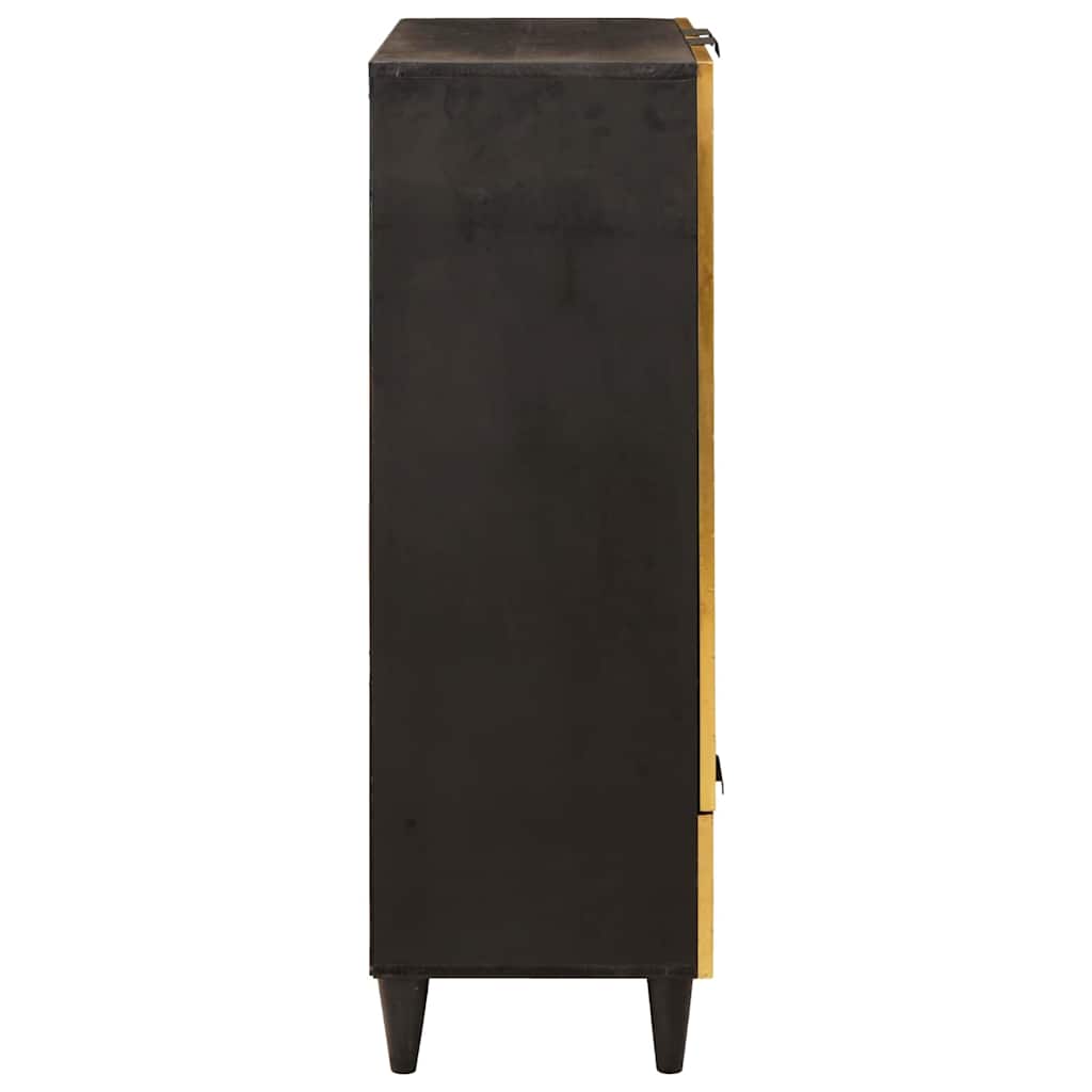 Pomoćni ormarić s ladicama Crna i zlatna 60 x 33,5 x 100 cm