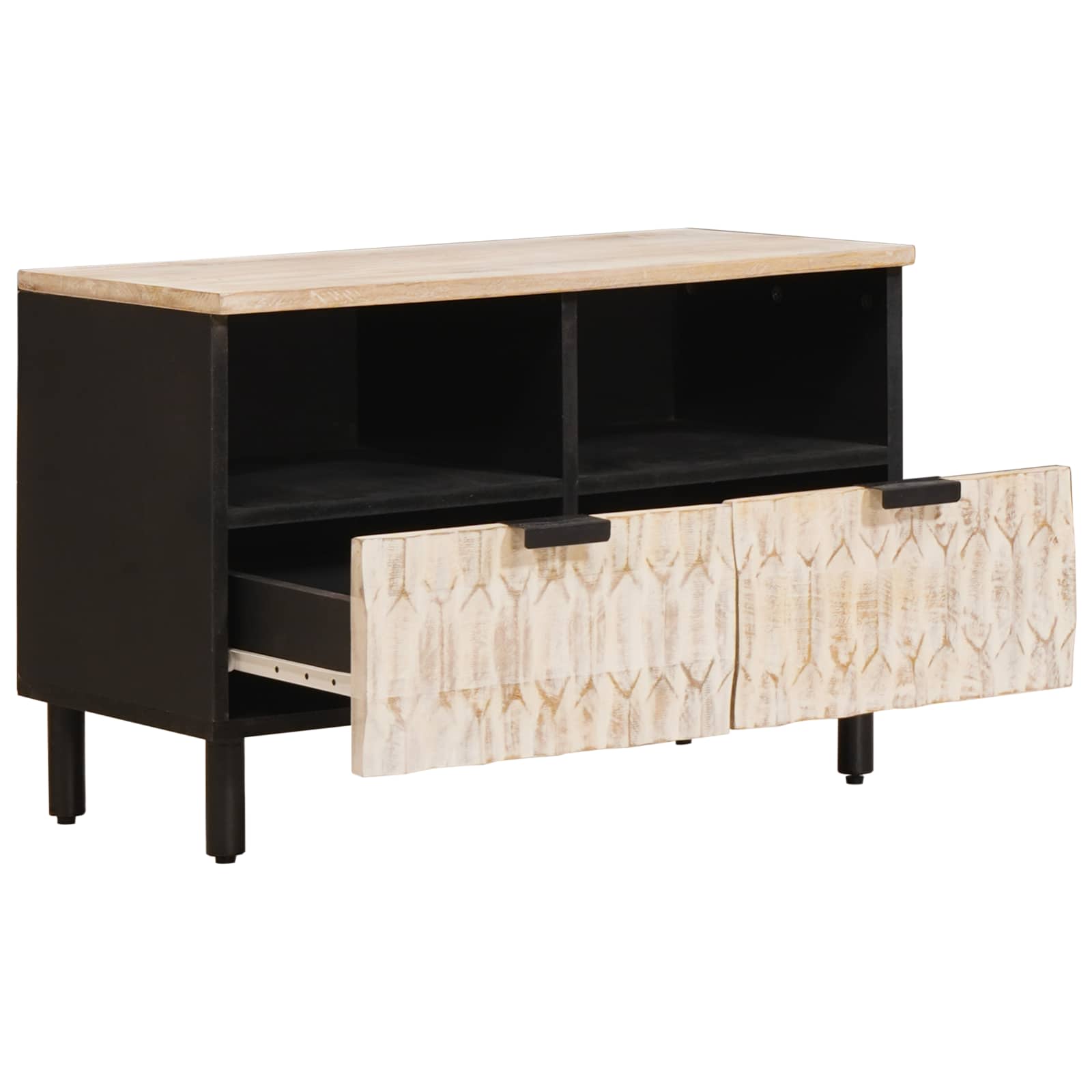 TV ormar Finš bijelog pranja 70 x 33 x 46 cm Čvrsto drvo manga