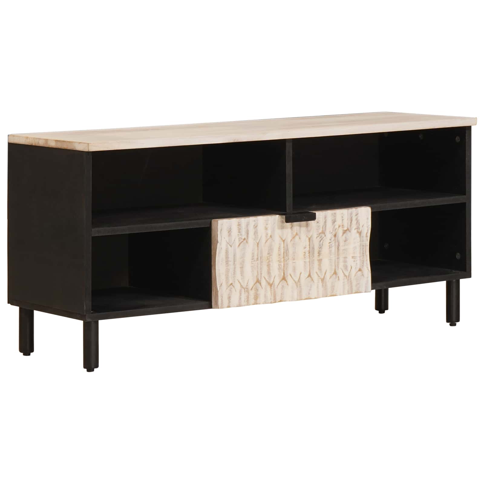 TV ormar Finš bijelog pranja 100 x 33 x 46 cm Čvrsto drvo manga