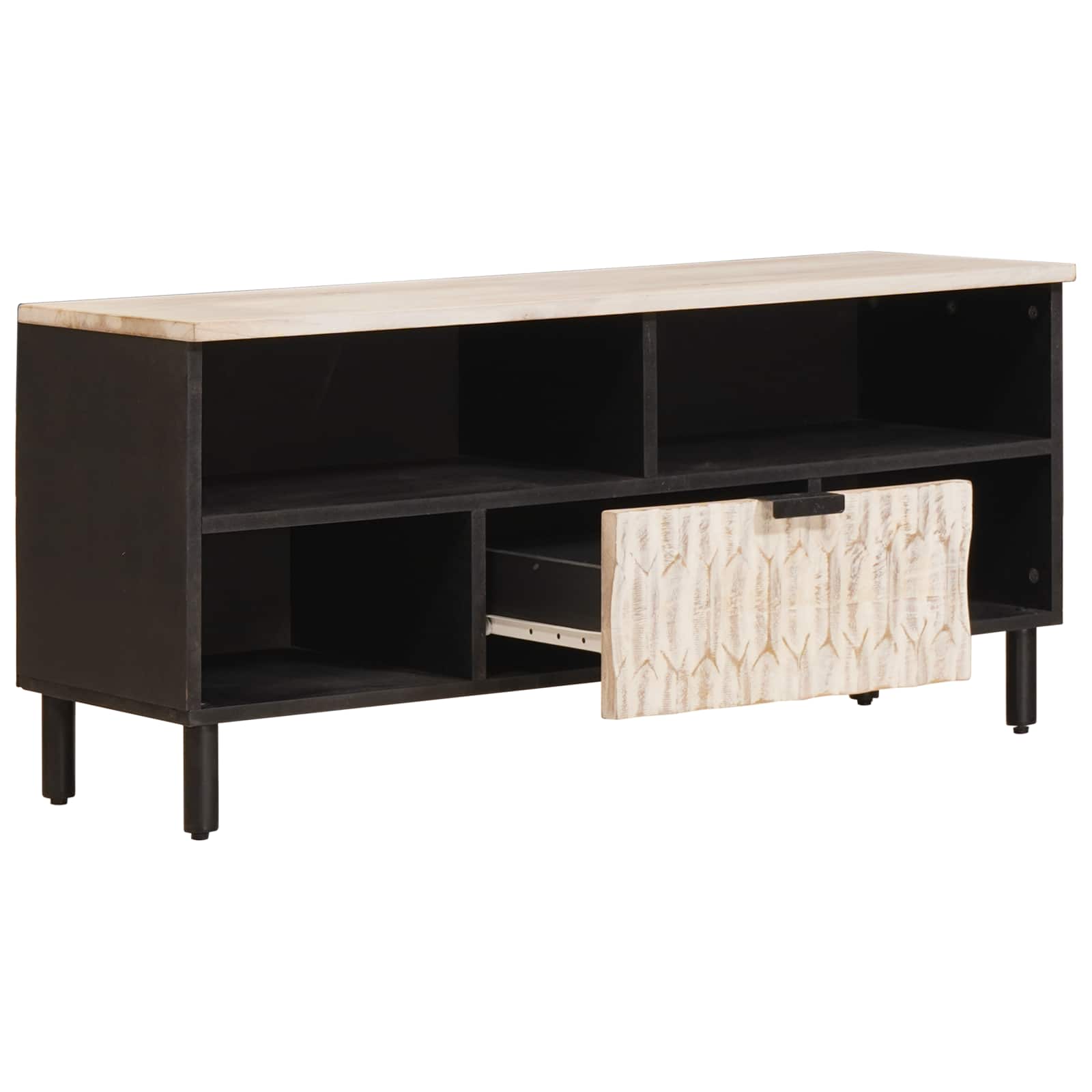 TV ormar Finš bijelog pranja 100 x 33 x 46 cm Čvrsto drvo manga