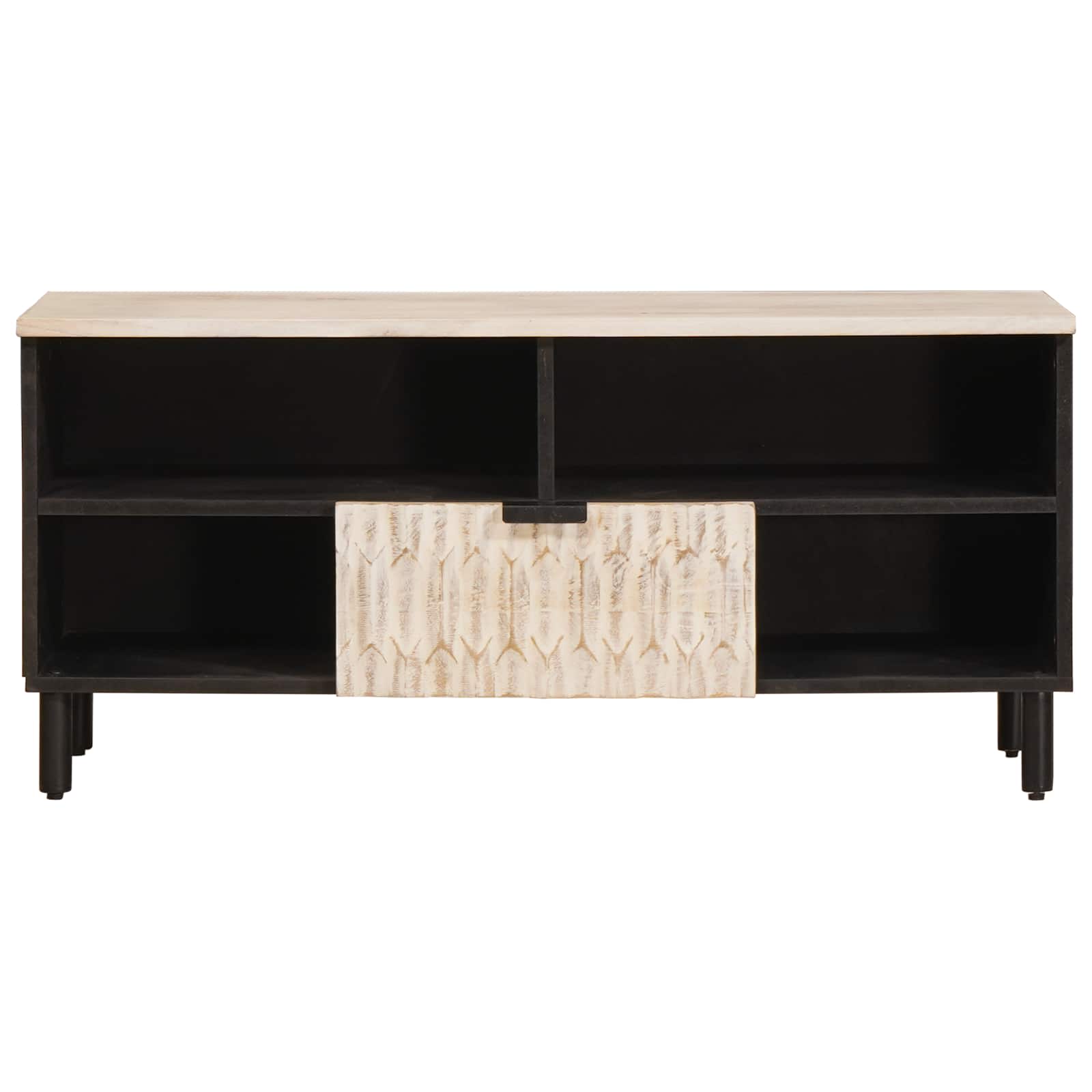 TV ormar Finš bijelog pranja 100 x 33 x 46 cm Čvrsto drvo manga
