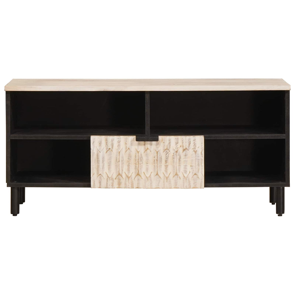 TV ormar Finš bijelog pranja 100 x 33 x 46 cm Čvrsto drvo manga