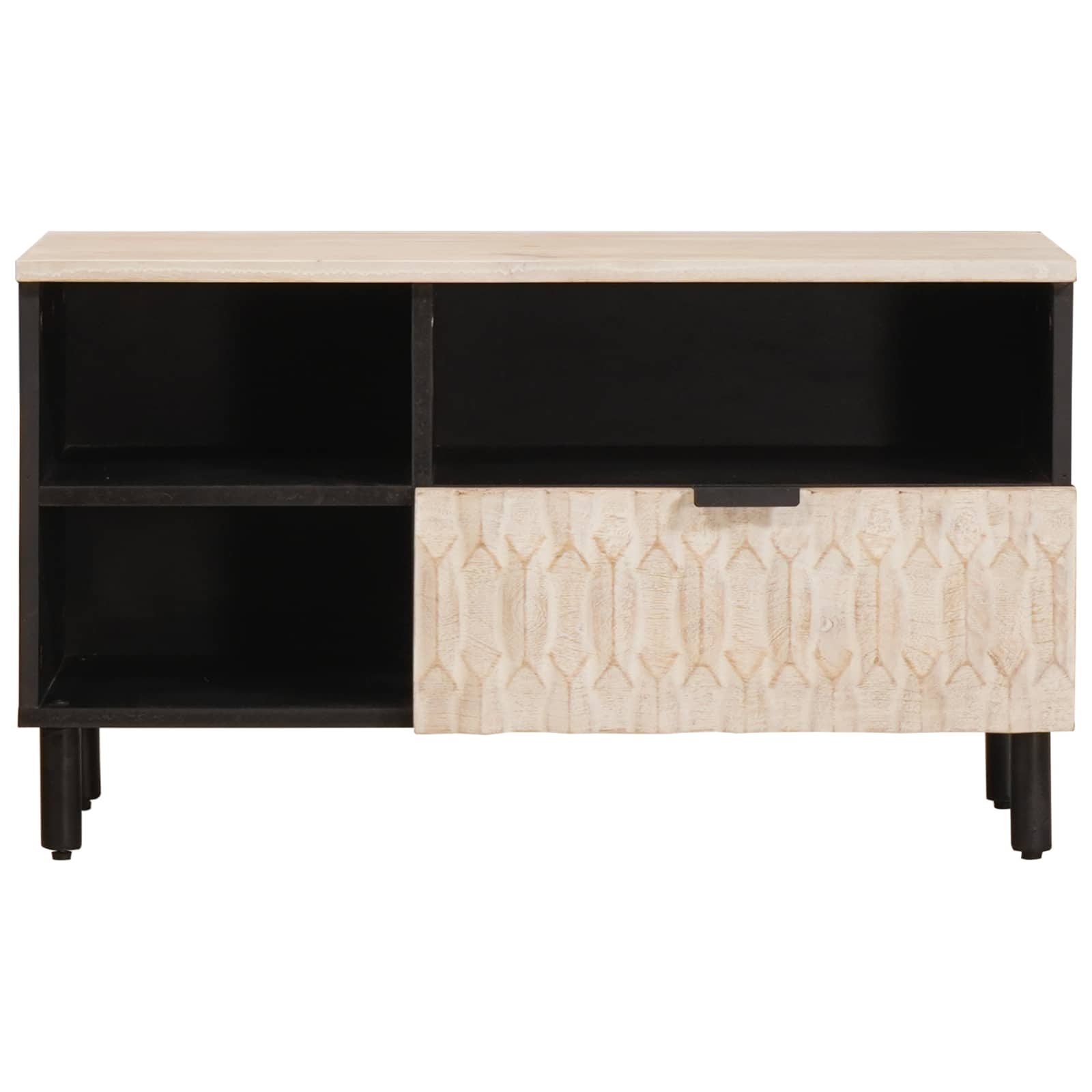 TV ormar Finš bijelog pranja 80 x 33 x 46 cm Čvrsto drvo manga
