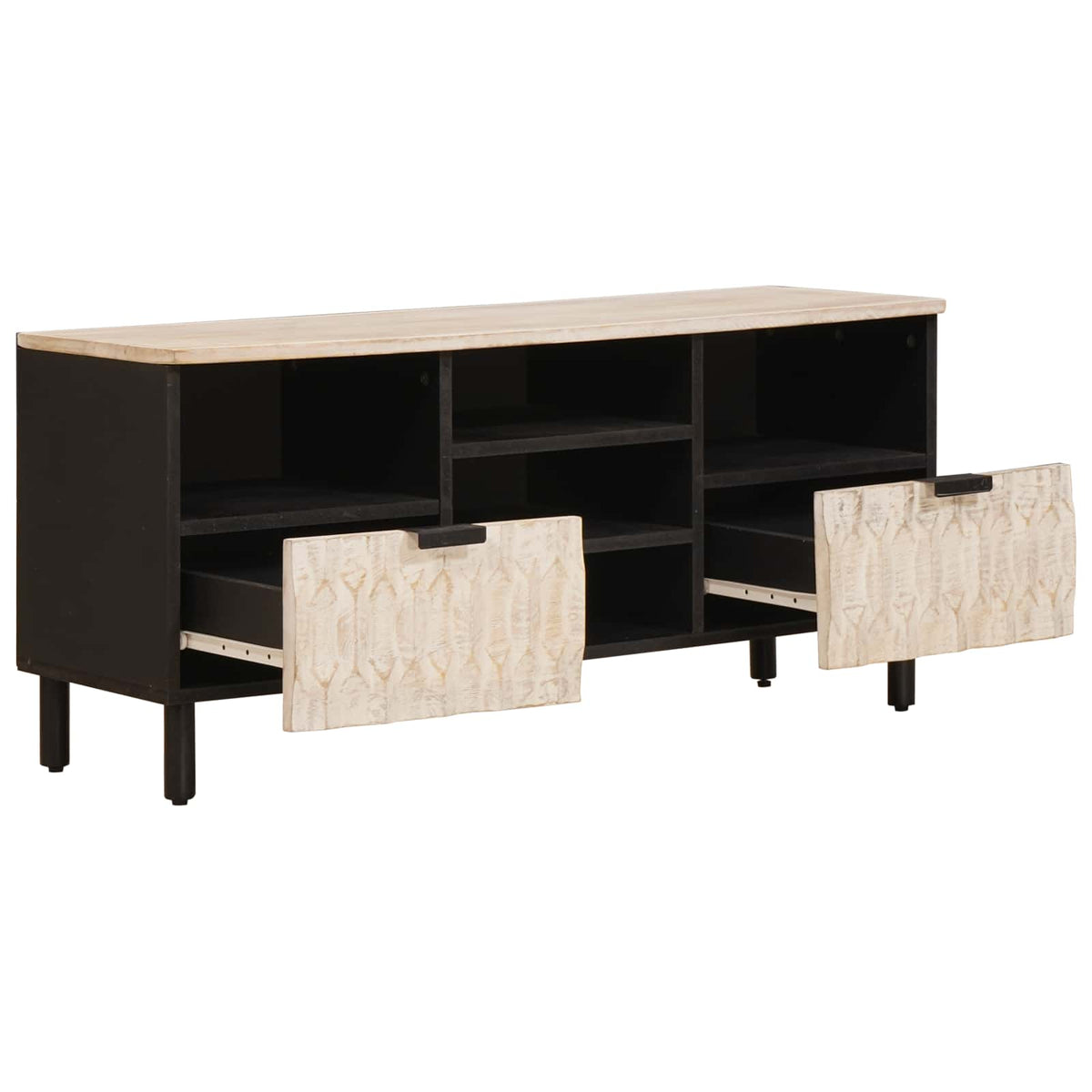 TV ormar Finš bijelog pranja 100 x 33 x 46 cm Čvrsto drvo manga