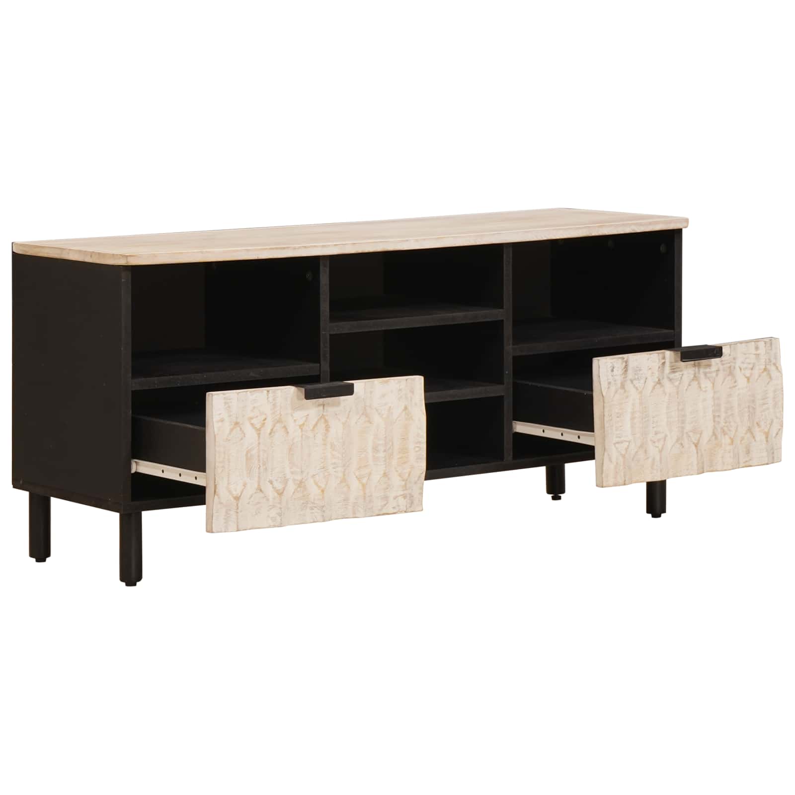 TV ormar Finš bijelog pranja 100 x 33 x 46 cm Čvrsto drvo manga