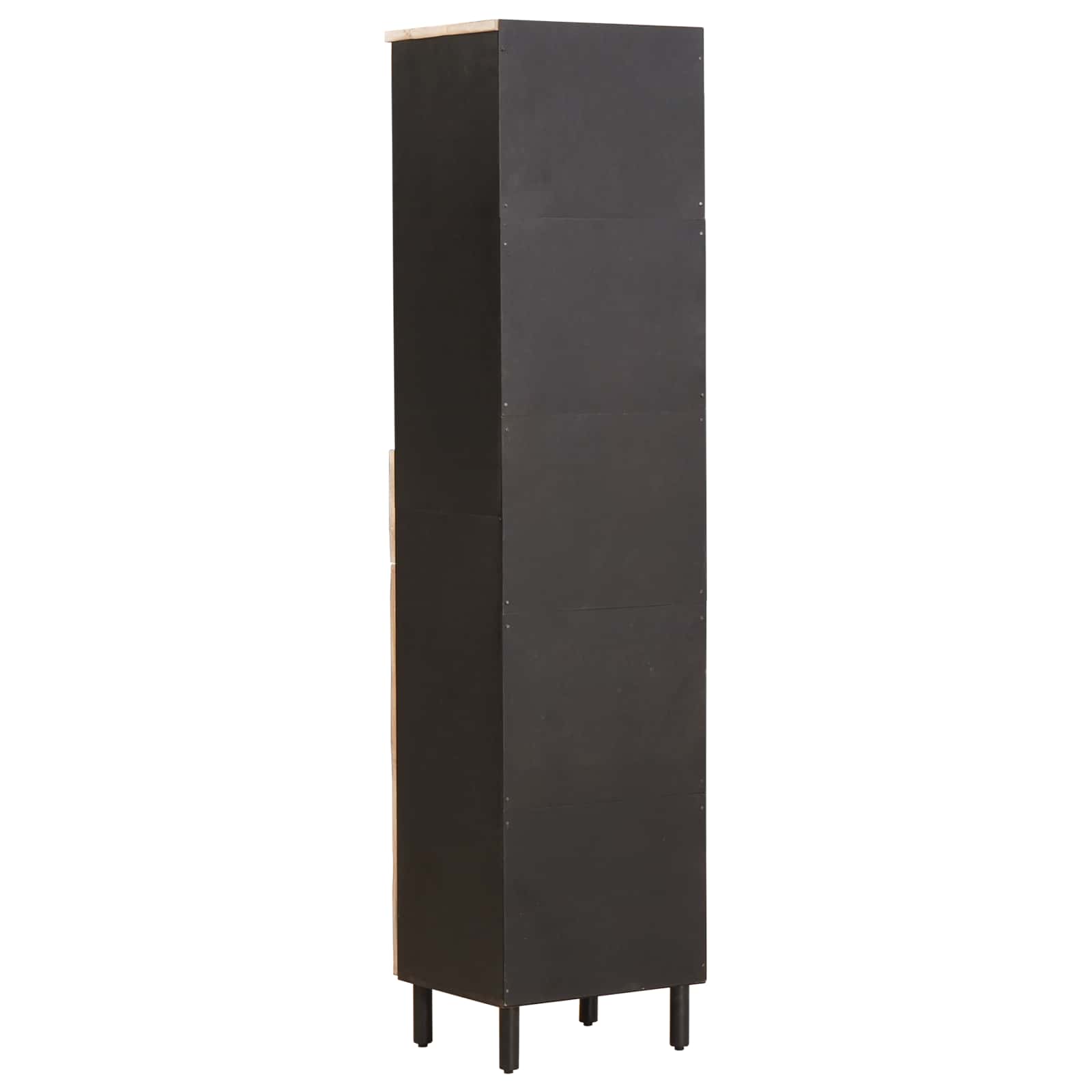 Kupaonski ormar s policom Crna i bijela 38 x 33 x 160 cm