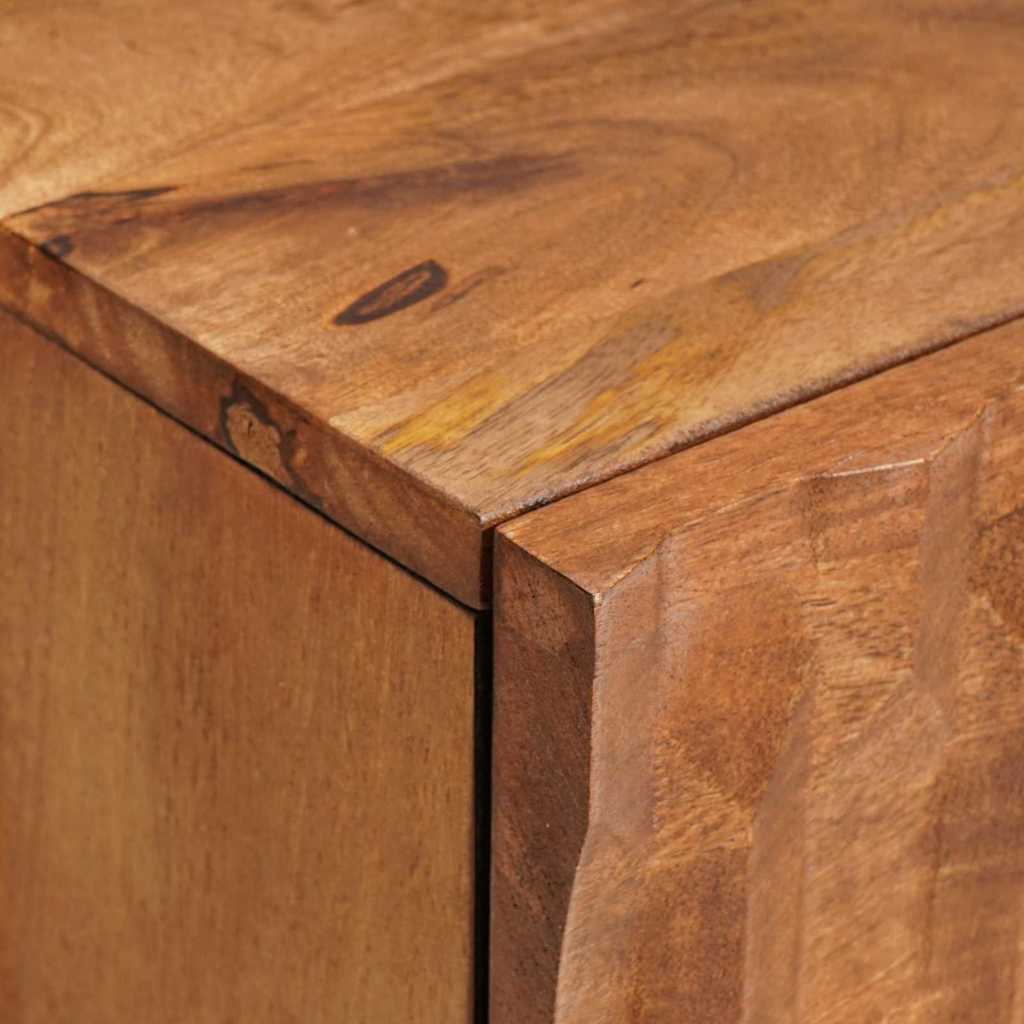 Noćni ormar 2 pcs Smeđa 40 x 33 x 46 cm Čvrsto drvo manga