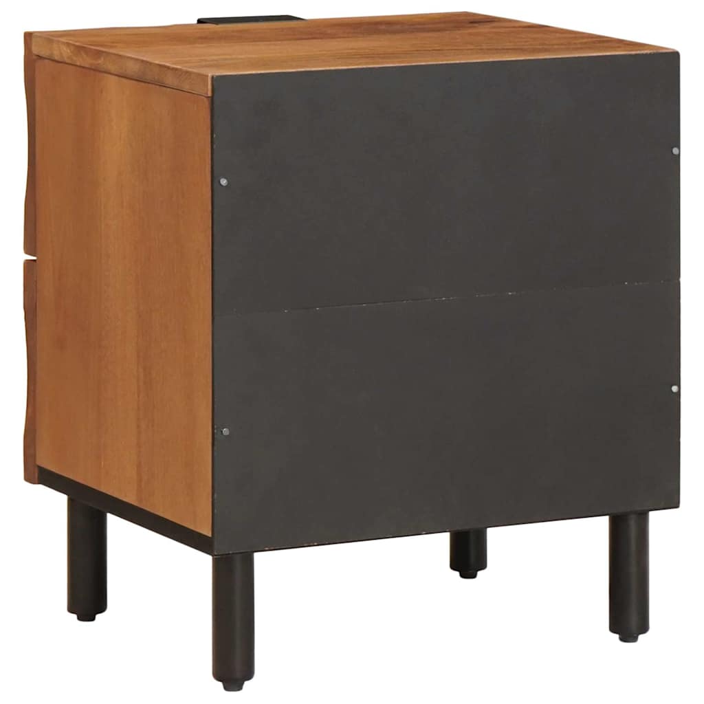 Noćni ormar 2 pcs Smeđa 40 x 33 x 46 cm Čvrsto drvo manga