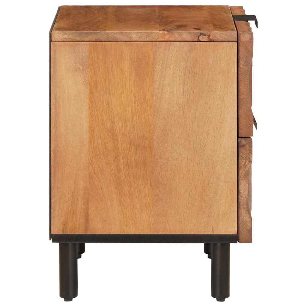 Noćni ormar 2 pcs Smeđa 40 x 33 x 46 cm Čvrsto drvo manga