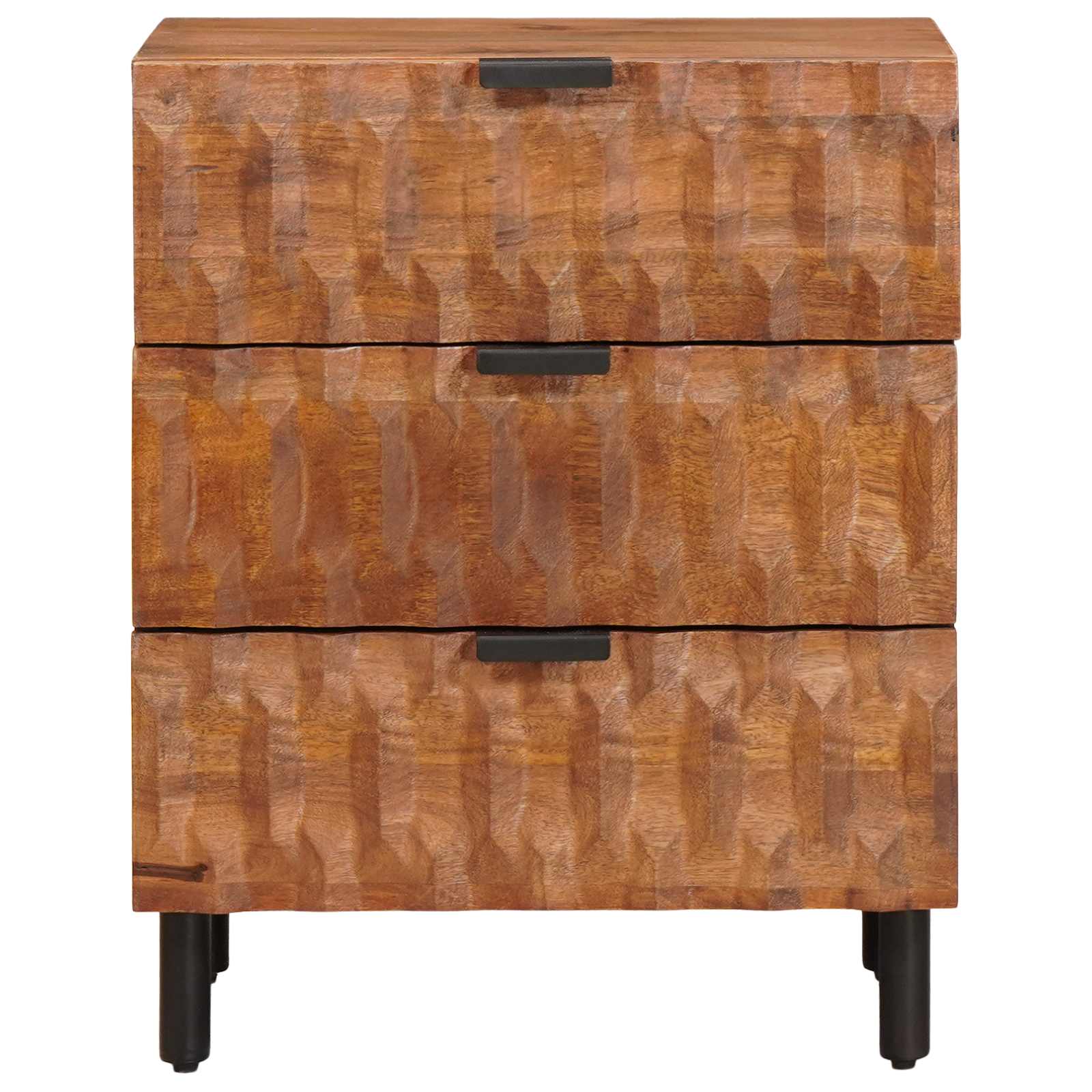 Noćni ormar s ladicama Smeđa 50 x 33 x 62 cm Čvrsto drvo manga