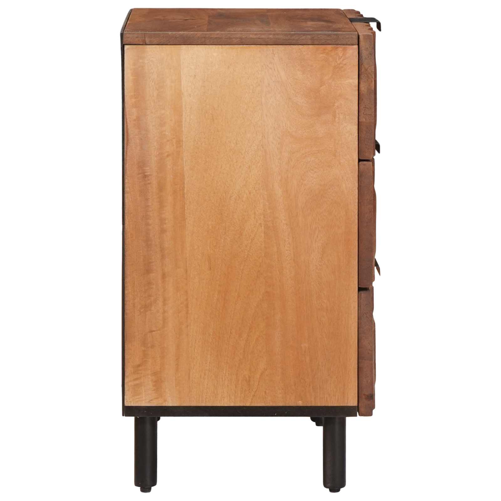 Noćni ormar s ladicama Smeđa 50 x 33 x 62 cm Čvrsto drvo manga