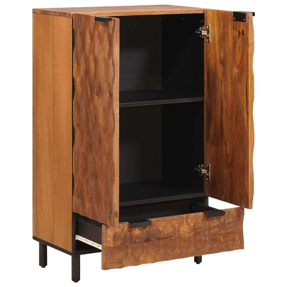 Highboard Finš acacije smeđa 60 x 33 x 100 cm Čvrsto drvo manga