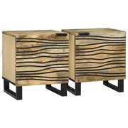 Noćni ormar 2 pcs Prirodna 40 x 33 x 46 cm Konstruirano drvo