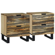 Noćni ormar 2 pcs Prirodna 40 x 33 x 46 cm Konstruirano drvo