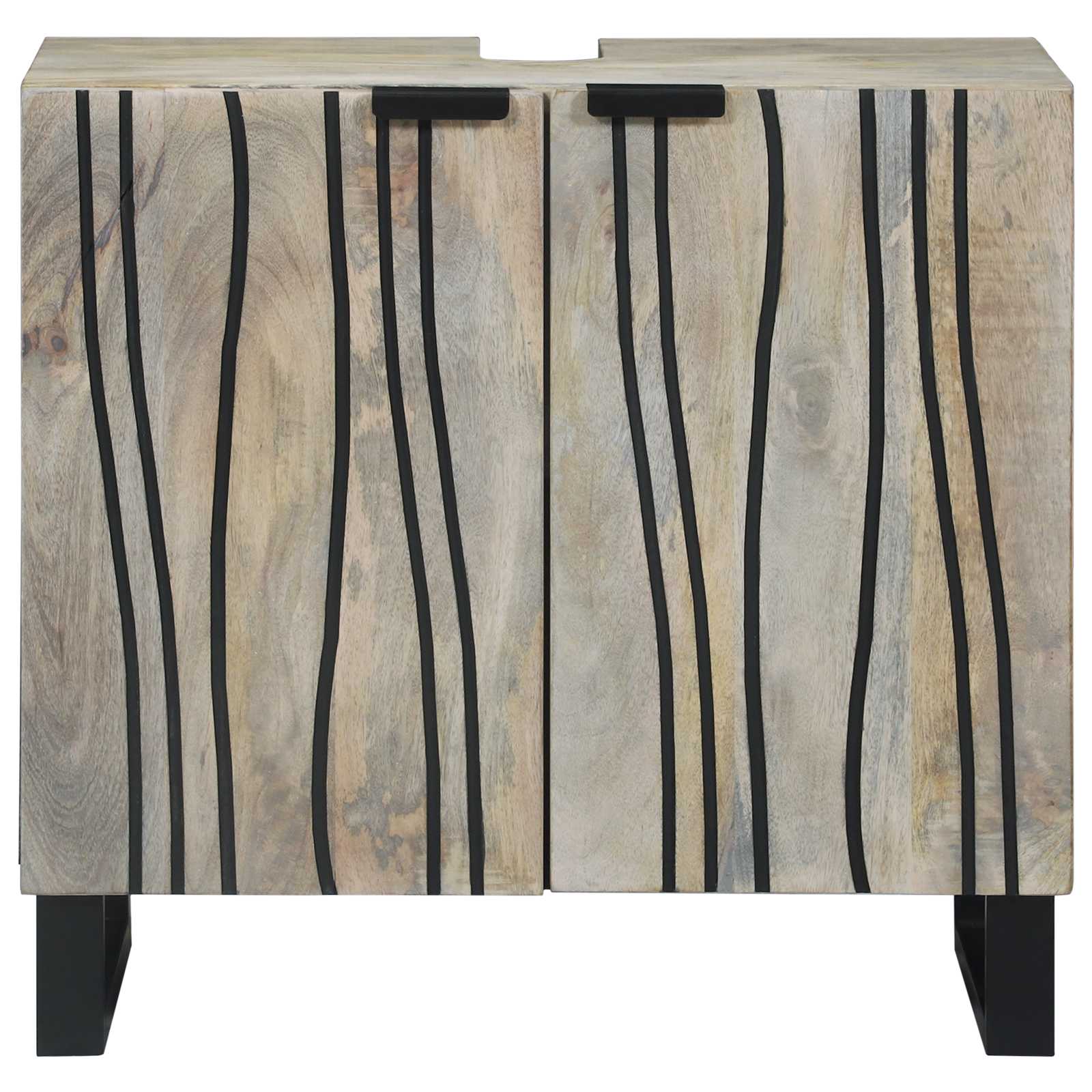 Kupaonski ormarić za sudoper s policom Bijelo 62 x 33 x 58 cm
