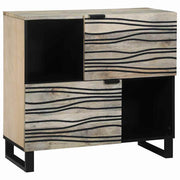 Komoda Bijelo 80 x 33 x 75 cm masivno drvo manga