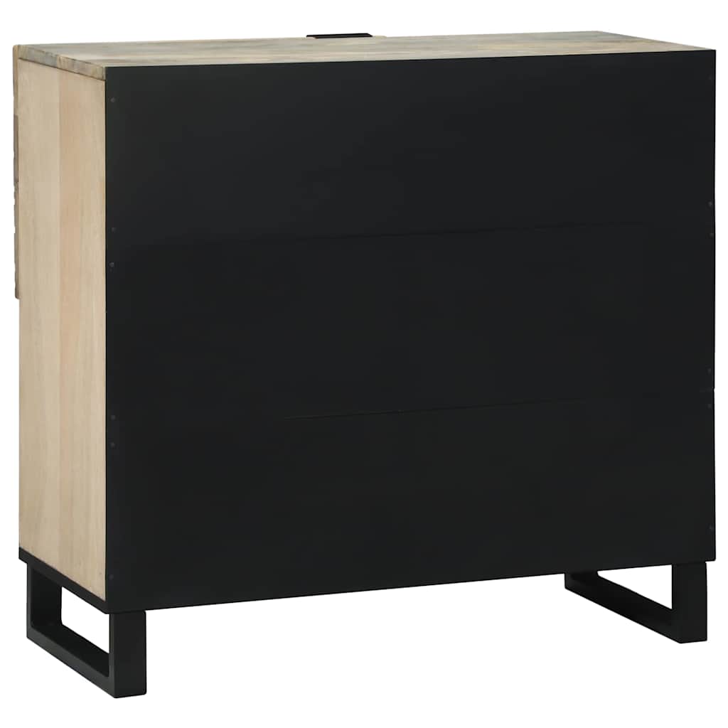 Komoda Bijelo 80 x 33 x 75 cm masivno drvo manga