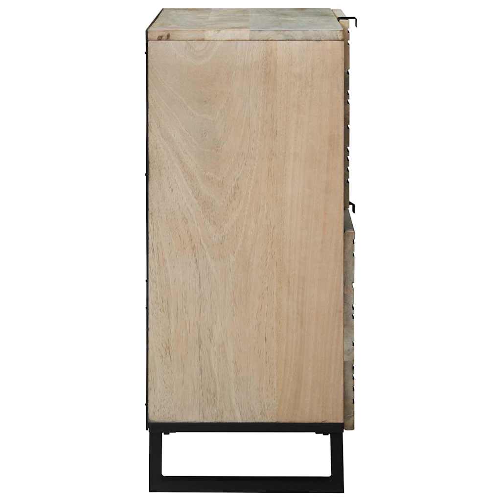 Komoda Bijelo 80 x 33 x 75 cm masivno drvo manga