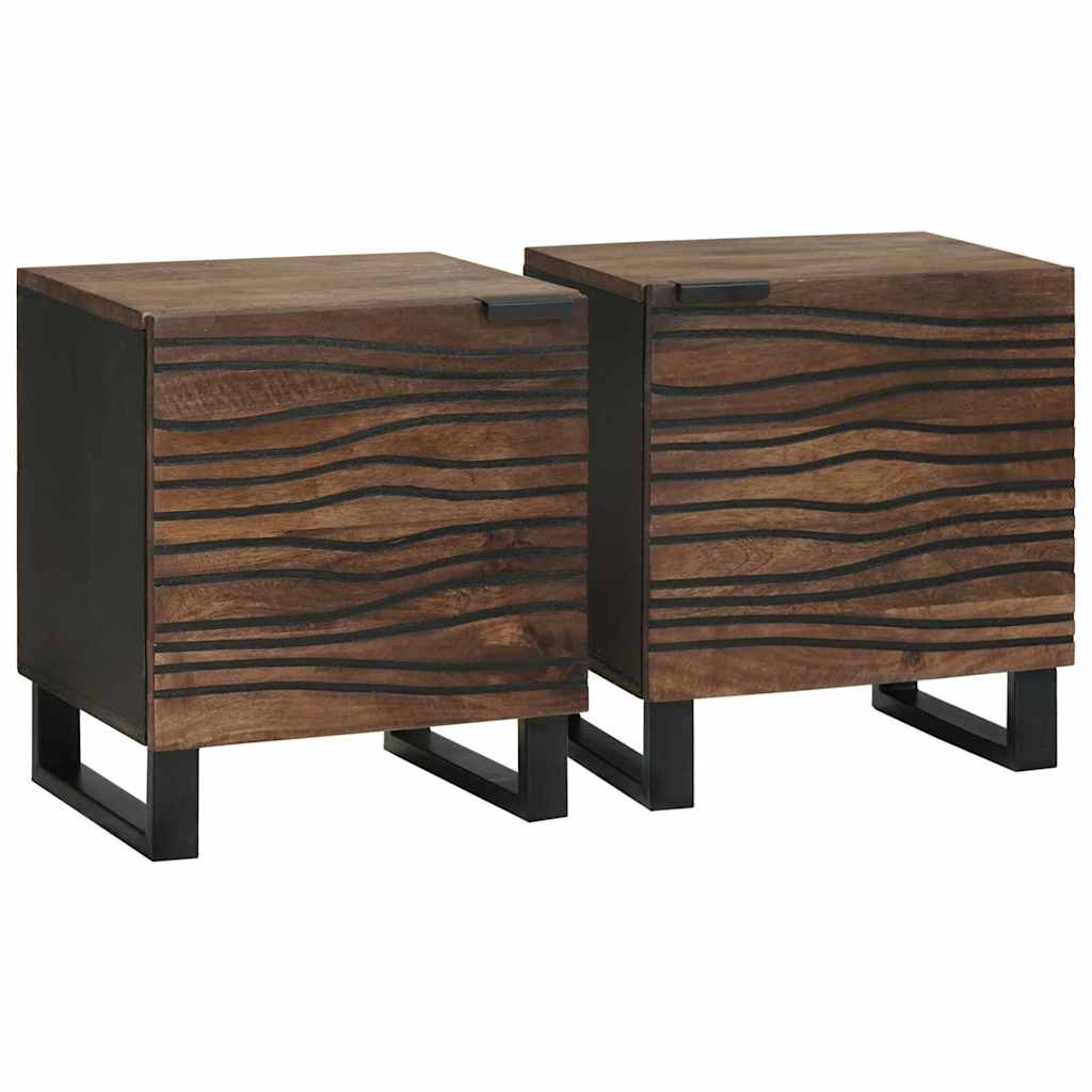Noćni ormar 2 pcs Orah 40 x 33 x 46 cm Konstruirano drvo