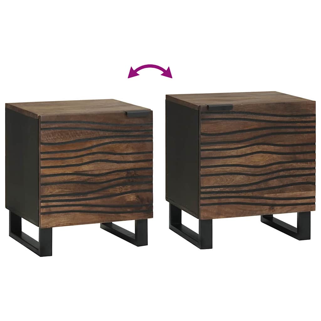 Noćni ormar 2 pcs Orah 40 x 33 x 46 cm Konstruirano drvo