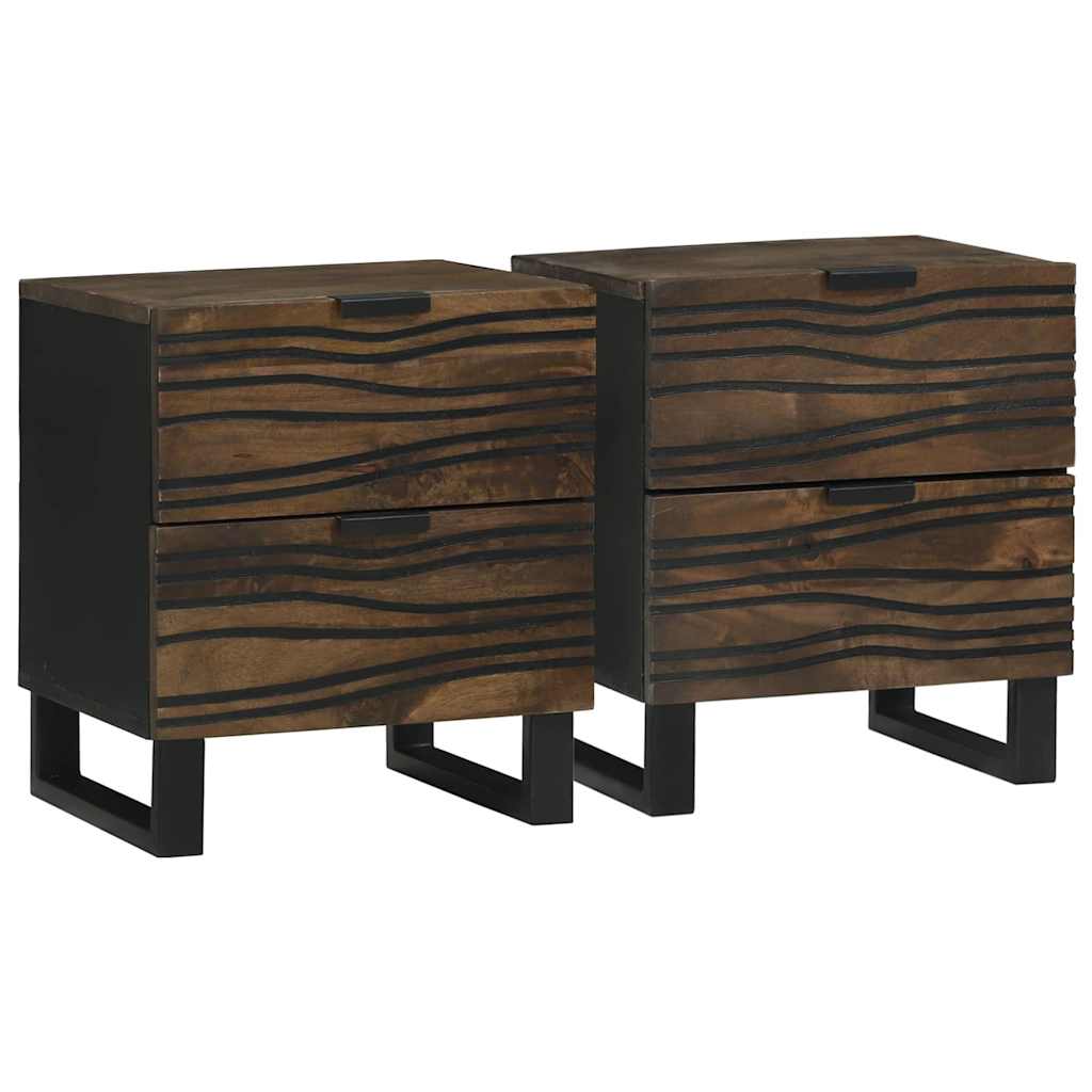 Noćni ormar 2 pcs Orah 40 x 33 x 46 cm Konstruirano drvo