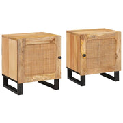 Noćni ormar 2 pcs Prirodna 40 x 33 x 46 cm