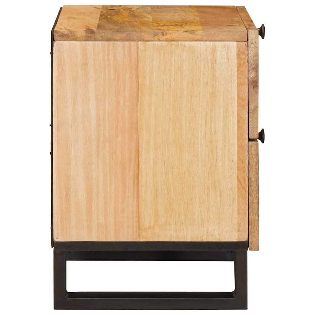 Noćni ormar 2 pcs Prirodna 40 x 33 x 46 cm Čvrsto drvo manga