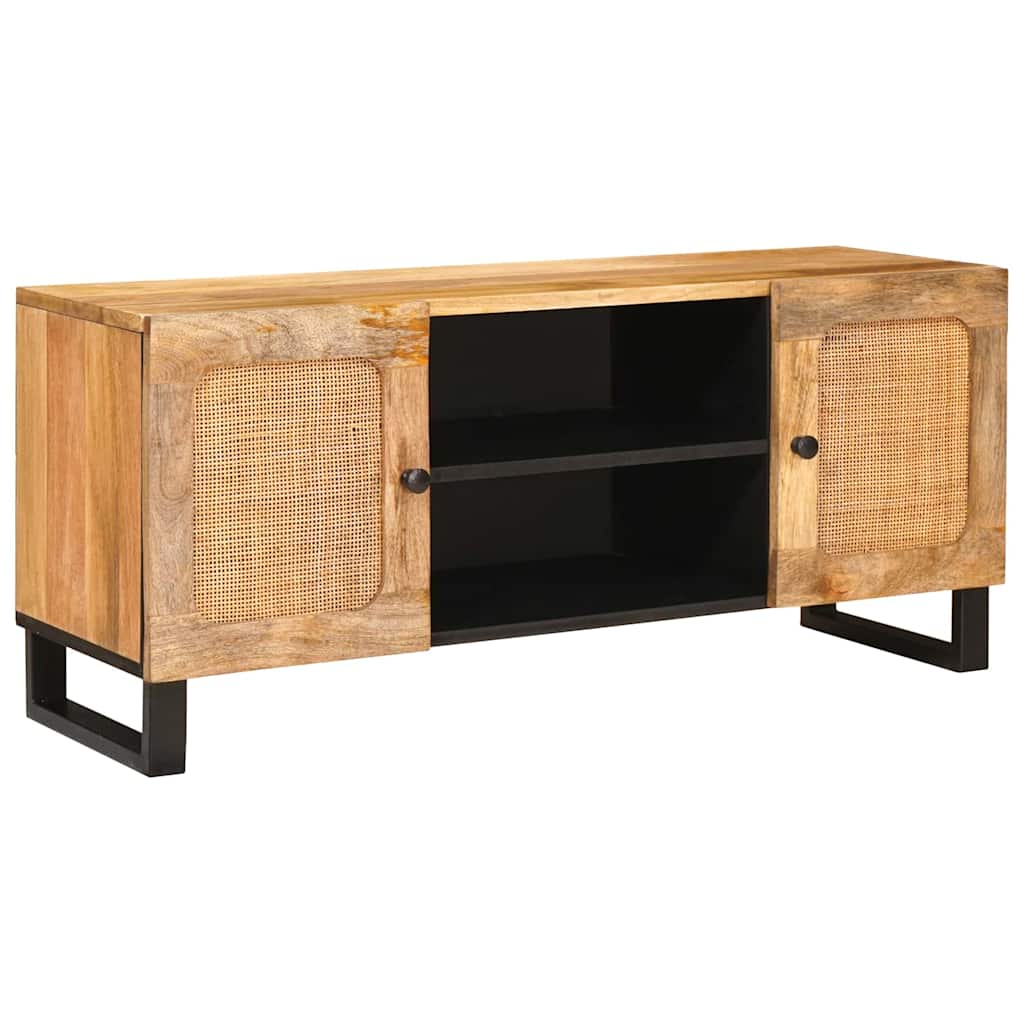 TV ormar s policom Smeđa 105 x 33 x 46 cm Čvrsto drvo manga