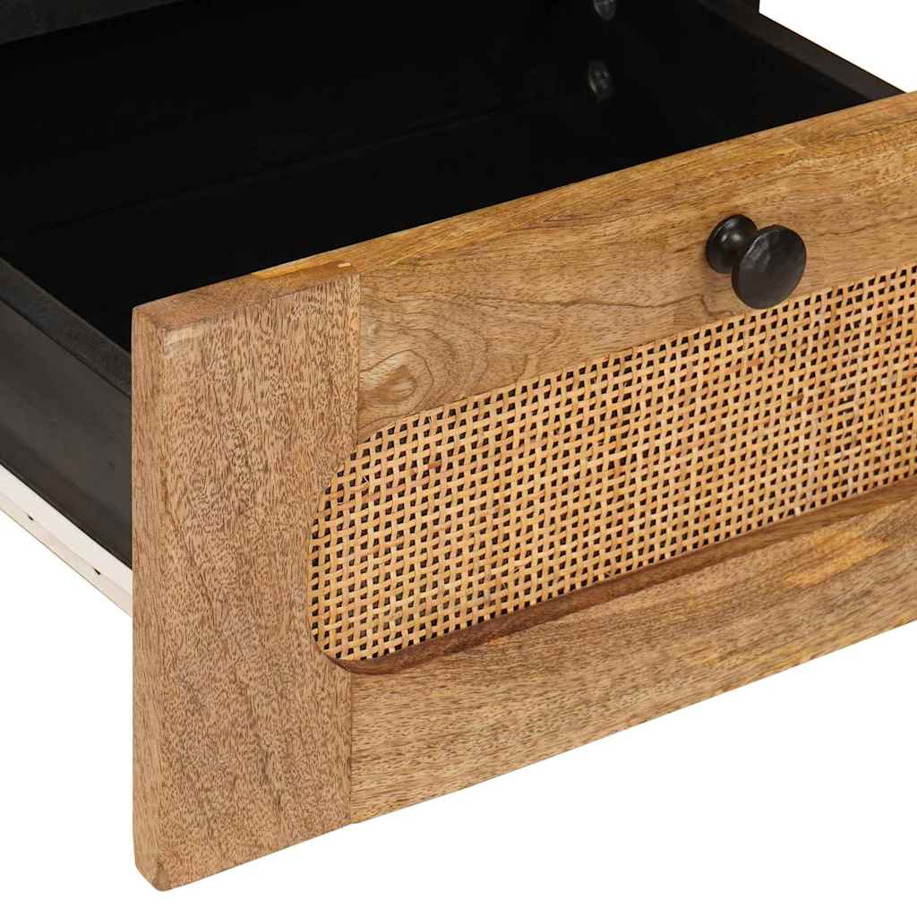 Noćni ormar 2 pcs Prirodna 40 x 33 x 46 cm Čvrsto drvo manga